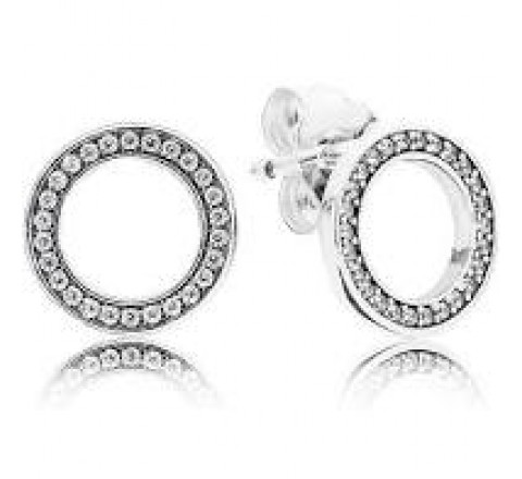 PENDIENTES PANDORA 290585CZ PLATA REDONDOS CIRCONITAS