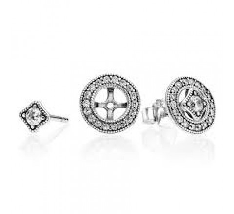 PENDIENTES PANDORA 290721CZ PLATA REDONDOS CIRCONITAS