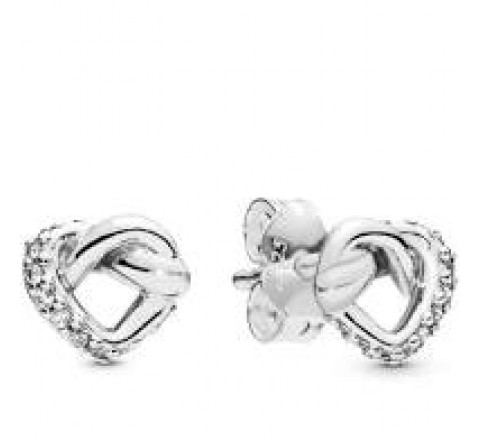 PENDIENTES PANDORA 298019CZ PLATA CORAZON SILUETA CIRCONITAS