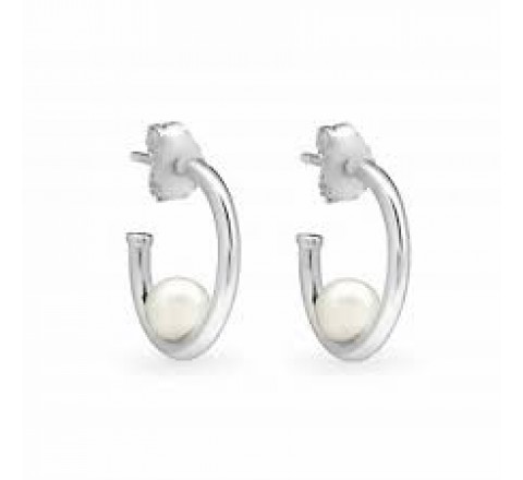 PENDIENTES PANDORA 297528P PLATA AROS CON PERLA EN MEDIO