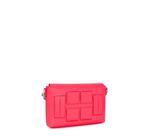 BANDOLERA S TOUS DAMAS ROSA FLU-MARRON OSC 295900642