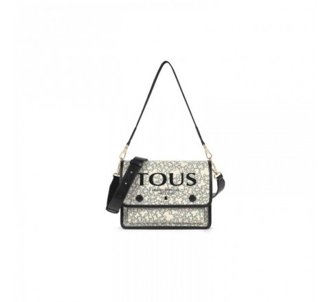BANDOLERA TOUS M AUDREE K MINI BEIGE-NEGRO 195890601