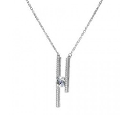 GARGANTILLA BRIZZLING PLATA MOISANITE DIAMOND 6,5MM BMP035