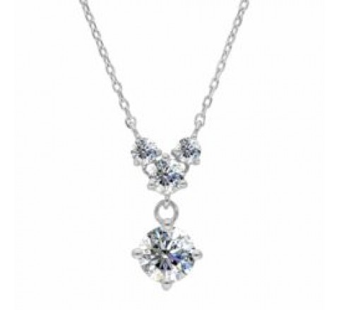 COLGANTE PLATA BRIZZLING MOISANITE DIAMOND BMP103