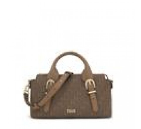 BOLSO TOUS BOWLING BUCKLES SILHOUETTE TIERRA 2001503503