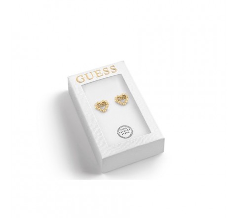 PENDIENTES GUESS ACERO DORADO CORAZON BOLAS JOBE06002JWYGT-U