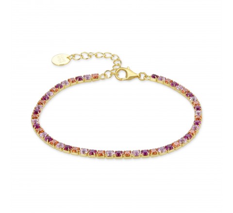 PULSERA LUXENTER PLATA DORADA MULTICOLOR BX185Y20B00