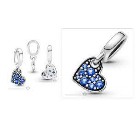 CHARMS PANDORA ME PLATA CORAZON CIRCONITAS AZUL 799404C01