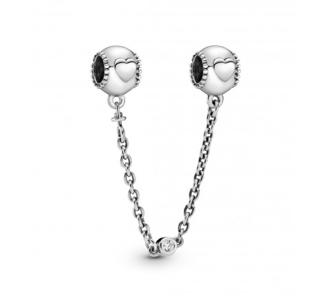 CADENA SEGURIDA PANDORA 796457CZ-05 PLATA DOS CORAZONES
