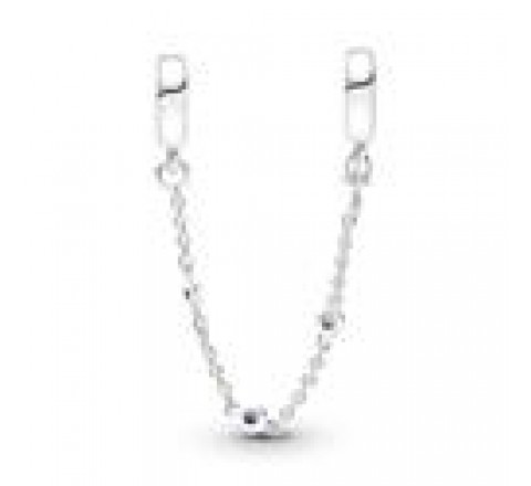 CADENA SEGURIDAD PANDORA PLATA 3 GEMAS AZULES 791688C01-05