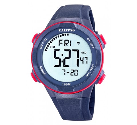 RELOJ CALYPSO DIGITAL CORREA CAUCHO  AZUL K5780/4