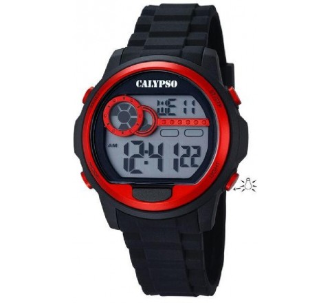 RELOJ CALPSO WR 50M K5667/2 SILICONA NEGRA Y ROJA