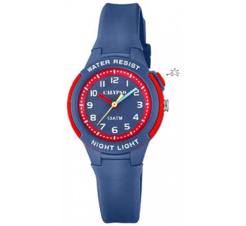 RELOJ CALYPSO NI?O ANALOGICO SILICONA AZUL CON LUZ K6069/5