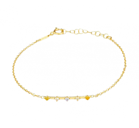 PULSERA RADIANT PLATA DORADA CIRCONITAS COLOR RY000004