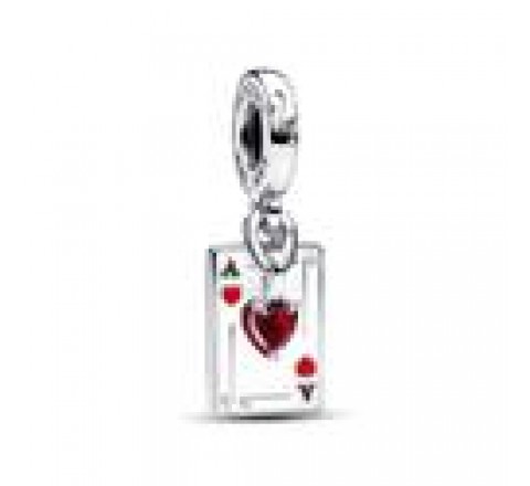 CHARMS PLATA  PANDORA 793420C01 DOBLE REINA CORAZONES VILLAN