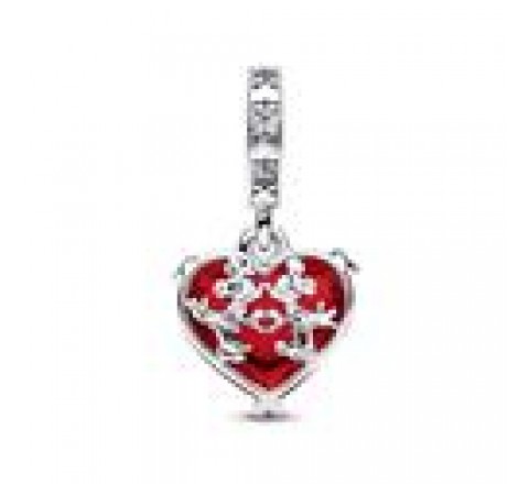 CHARM PANDORA PLAT CRISTAL MURANO ROJO BESO DISNEY 792522C01