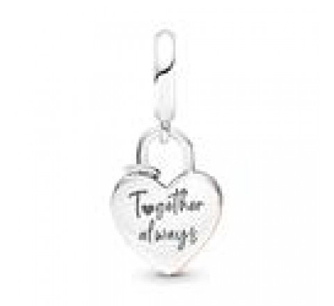 CHARMS PANDORA PLATA BICOLOR CANDADO CORAZON 780087C01