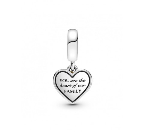 CHARMS PANDORA PLATA BICOLOR DORADO CORAZON MAMA 799366C00