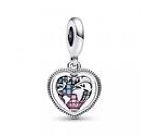 CHARM PANDORA PLATA CORAZON GIRATORIO FAMILIA 792240C01