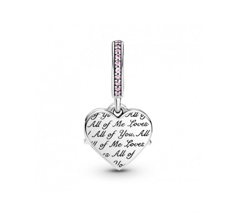 CHARMS PANDORA PLATA CORAZON CIRCONITAS ROSAS MAMA 799402C01