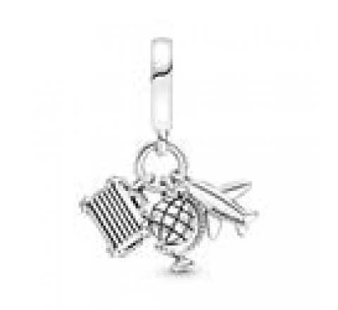 CHARM PANDORA PLATA AVION GLOBO Y MALETA 799435C01