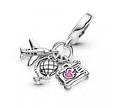 CHARM PANDORA PLATA AVION GLOBO Y MALETA 799435C01