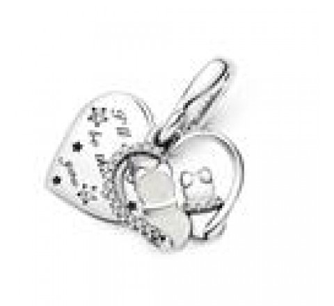 CHARMS PANDORA PLATA GATOS CORAZON CIRCONITAS 799546C01