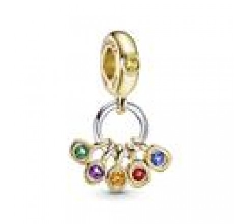 CHARMS PANDORA PLATA DORADA GEMAS DEL INFINITO 760774C01
