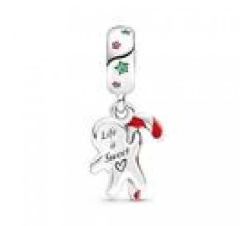 CHARMS PANDORA PLATA HOMBRE DE JENGIBRE ESMALTADO 799637C01
