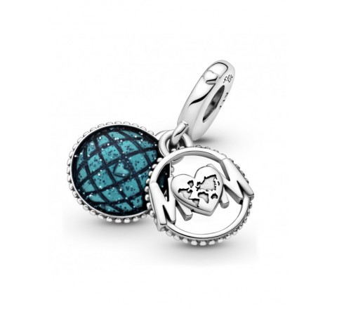 CHARMS PLATA PANDORA MAMA DE COLOR AZUL 799368C01