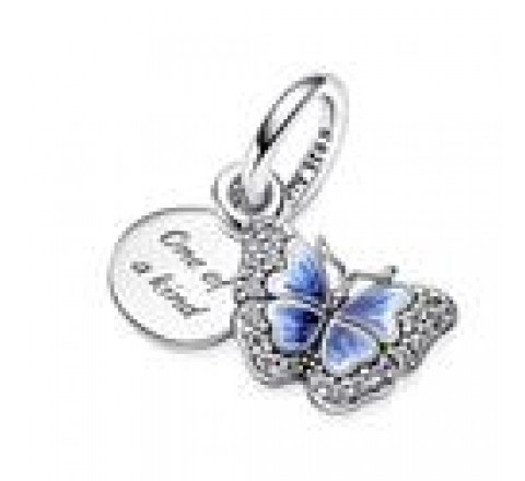 CHARM PANDORA PLATA MARIPOSA AZUL Y CITA 790757C01