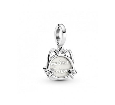 CHARMS PANDORA 799329C01 PLATA SILUETA GATO MY BEST FRIEND