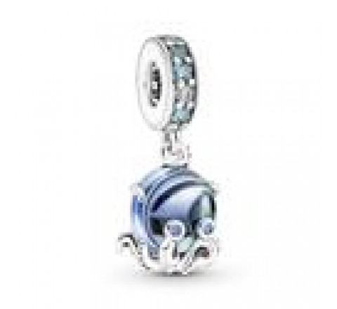 CHARM PANDORA PLATA COLGANTE PULPO CRISTAL MURANO 791694C01