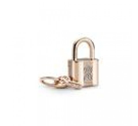 CHARMS PANDORA PLATA  ROSADO CANDADO Y LLAVE 780088C01
