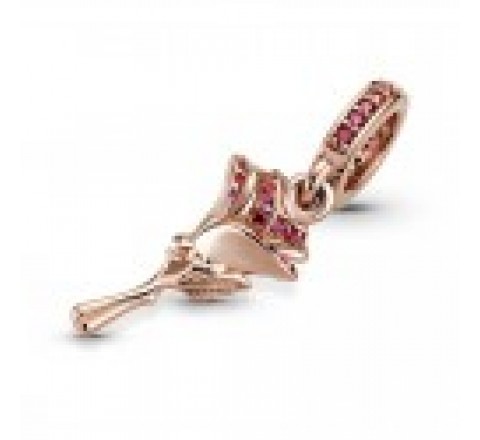 CHARMS PANDORA PLATA ROSADA ROSA CIRCONITAS ROSAS 789312C01
