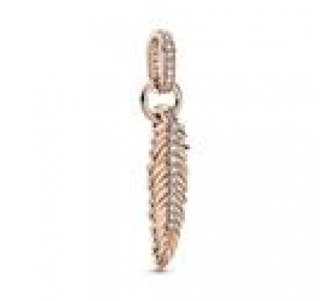 CHARMS PANDORA PLATA ROSADA PLUMA CIRCONITAS 789550C01