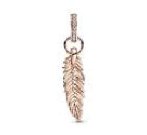 CHARMS PANDORA PLATA ROSADA PLUMA CIRCONITAS 789550C01