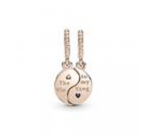 CHARMS PANDORA PLATA ROSADA YIN Y YANG ESMALTE 780098C01