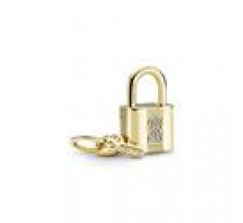 CHARMS PANDORA PLATA DORADA CANDADO Y LLAVE 760088C01