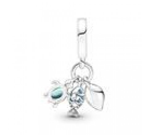 CHARM PANDORA PLATA TRIPLE PEZ TORTUGA Y CONCHA 791697C01