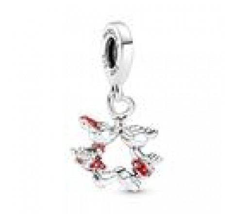 CHARMS PANDORA PLATA BESO MICKEY Y MINNIE ESMALTE 790075C01