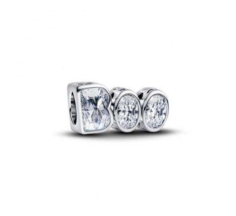 CHARM PANDORA PLATA BOO CON CIRCONITAS 794060C01