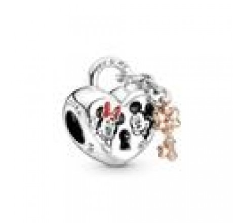 CHARMS PANDORA PLATA CANDADO MIICKEY Y MINNIE 780109C01