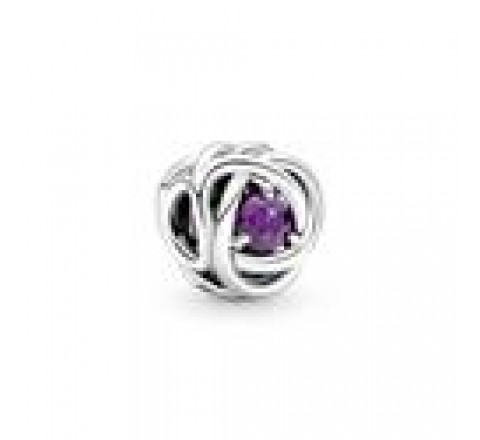 CHARMS PANDORA PLATA CIRCONITA LILA 790065C02