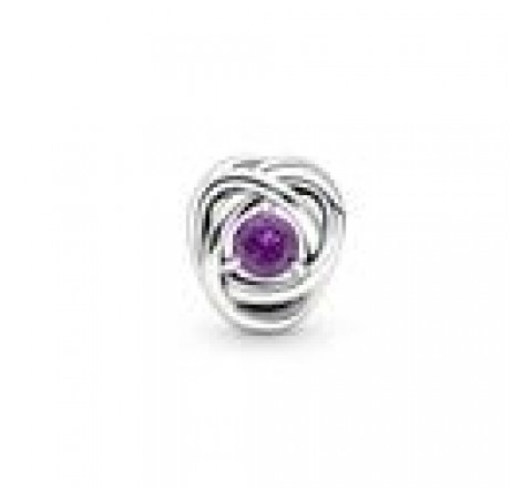 CHARMS PANDORA PLATA CIRCONITA LILA 790065C02