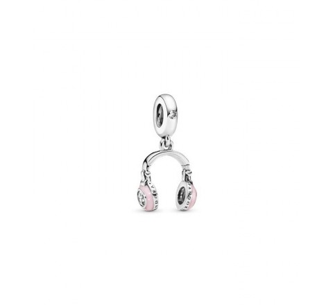 CHARM PANDORA PLATA AURICULARES ROSAS 797902EN160