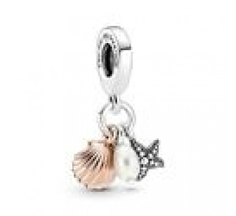 CHARM PANDORA PLATA CONCHA PERLA Y ESTRELLA MAR 781690C01