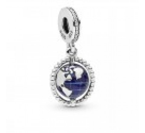 CHARMS PANDORA PLATA BOLA MUNDO AZUL OSCURO 798021CZ