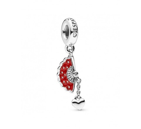 CHARMS PANDORA PLATA ABANICO ESMALTE ROJO 797879EN09