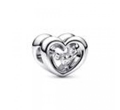 CHARM PANDORA PLATA CORAZON Y CIRCONITA FLOTANTE 792493C01